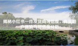 揭秘小红书一件发货商可信度，真实用户体验与可信度分析