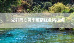党群同心筑牢疫情红色防控线