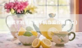 闲置手机（闲置手机当监控摄像头）