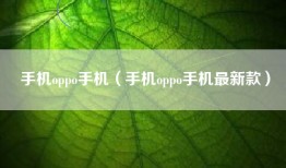 手机oppo手机（手机oppo手机最新款）