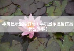 手机显示温度过高（手机显示温度过高怎么回事）