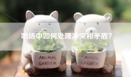 职场中如何处理冲突和矛盾？