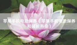 苹果手机电池保养（苹果手机电池保养和延长寿命）