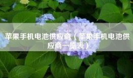 苹果手机电池供应商（苹果手机电池供应商一览表）
