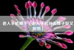 老人手机牌子（老人手机什么牌子好又耐用）