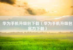 华为手机升级包下载（华为手机升级包官方下载）