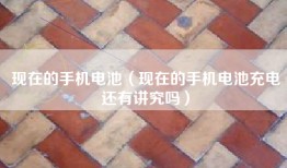 现在的手机电池（现在的手机电池充电还有讲究吗）