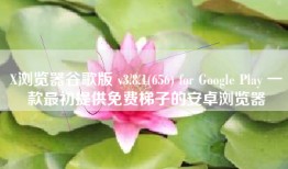 X浏览器谷歌版 v3.8.1(656) for Google Play 一款最初提供免费梯子的安卓浏览器