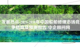 发展热点-2024-2030年中国船舶修理市场竞争格局及预测报告-中企顾问网