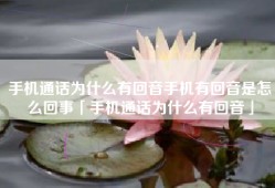 手机通话为什么有回音手机有回音是怎么回事「手机通话为什么有回音」