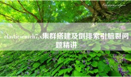 elasticsearch7.x集群搭建及倒排索引脑裂问题精讲