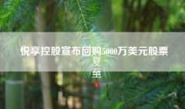 悦享控股宣布回购5000万美元股票