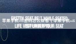 苹果手机wifi密码怎么查看（苹果手机wifi密码查看神器）