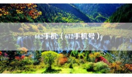 612手机（612手机号）