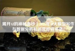 揭开AI的神秘面纱｜2025年AI大模型写作与数据分析私训营即将来袭！
