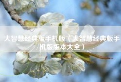 大智慧经典版手机版（大智慧经典版手机版版本大全）