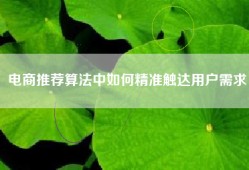 电商推荐算法中如何精准触达用户需求