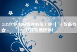 2025企业电脑管理必备工具 ｜ 十款高效软件精选推荐！