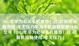 2024年华为必买手机推荐！这5款新机流畅使用5年无压力华为手机最新款是什么型号「2024年华为必买手机推荐！这5款新机流畅使用5年无压力」