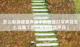 怎么取消键盘声音手机键盘打字声音怎么设置「怎么取消键盘声音」