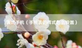 表式手机（手机表的样式怎么设置）