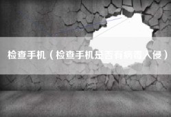 检查手机（检查手机是否有病毒入侵）