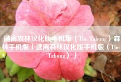 逃离森林汉化版手机版（The Tabung）森林手机版「逃离森林汉化版手机版（The Tabung）」