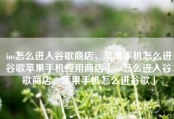 ios怎么进入谷歌商店，苹果手机怎么进谷歌苹果手机应用商店「ios怎么进入谷歌商店，苹果手机怎么进谷歌」
