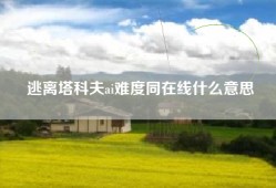 逃离塔科夫ai难度同在线什么意思