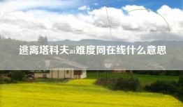 逃离塔科夫ai难度同在线什么意思