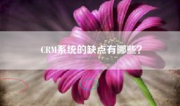 CRM系统的缺点有哪些？