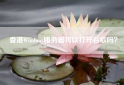香港Windows服务器可以打开谷歌吗？