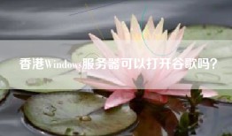 香港Windows服务器可以打开谷歌吗？