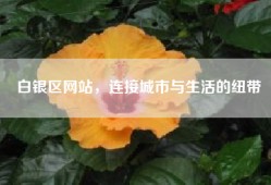 白银区网站，连接城市与生活的纽带