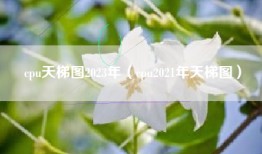 cpu天梯图2023年（cpu2021年天梯图）