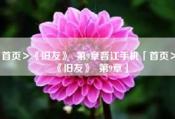 首页＞《旧友》  第9章晋江手机「首页＞《旧友》  第9章」