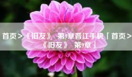 首页＞《旧友》  第9章晋江手机「首页＞《旧友》  第9章」