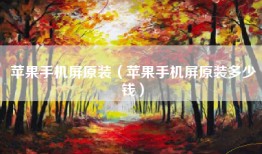 苹果手机屏原装（苹果手机屏原装多少钱）
