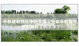 手机提取照片中的文字（安卓手机如何提取照片上的文字）