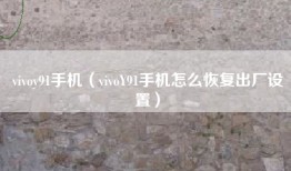 vivoy91手机（vivoY91手机怎么恢复出厂设置）