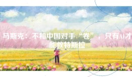 马斯克：不和中国对手“卷”，只有AI才能救特斯拉