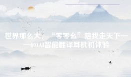 世界那么大，“零零幺”陪我走天下——001AI智能翻译耳机初体验