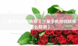 三星手机呼叫转移（三星手机呼叫转移怎么取消）