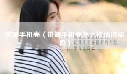 锐舞手机壳（锐舞手机壳怎么样值得买吗）