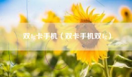 双4g卡手机（双卡手机双4g）