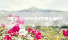 河南高速下站疫情管控最新通知？
