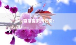 百度搜索风云榜：
