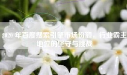 2020 年百度搜索引擎市场份额，行业霸主地位的坚守与挑战