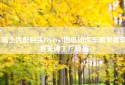 瑞士汽配巨头Feintool因电动汽车需求疲软将关德工厂裁员