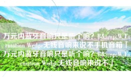 万元内蓝牙音响只是听个响？B&W Formation Wedge无线音响来说不手机音箱「万元内蓝牙音响只是听个响？B&W Formation Wedge无线音响来说不」
